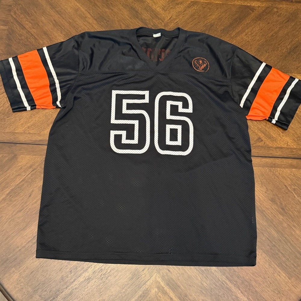 Jagermeister Promo Football Jersey Black Orange Mesh Number 56 Mens XL - Picture 2 of 8